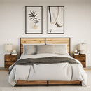 vidaXL 2 db sonoma tölgy színű fali éjjeliszekrény LED-világítással