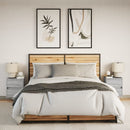 vidaXL 2 db szürke sonoma színű fali éjjeliszekrény LED-világítással