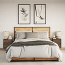 vidaXL 2 db barna tölgy színű éjjeliszekrény LED-világítással