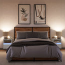 vidaXL 2 db fehér falra szerelhető éjjeliszekrény LED-világítással