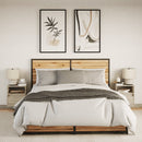 vidaXL 2 db sonoma tölgy színű fali éjjeliszekrény LED-világítással