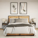 vidaXL 2 db betonszürke fali éjjeliszekrény LED-világítással