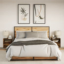 vidaXL 2 db sonoma tölgy színű fali éjjeliszekrény LED-világítással