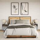 vidaXL 2 db szürke sonoma színű fali éjjeliszekrény LED-világítással