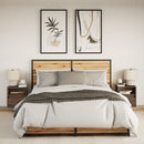 vidaXL 2 db barna tölgy színű éjjeliszekrény LED-világítással