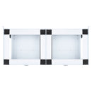 vidaXL fehér dupla mosógéptartó állvány fiókokkal