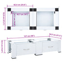 vidaXL fehér dupla mosógéptartó állvány fiókokkal