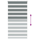 vidaXL zebrafüggönnyel sötét szürke szövetszélesség 75,9 cm poliészter