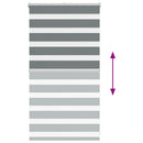 vidaXL zebrafüggönnyel sötét szürke szövetszélesség 85,9 cm poliészter