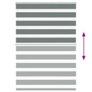 vidaXL zebrafüggönnyel sötét szürke szövetszélesség 100,9cm poliészter
