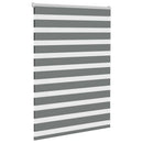 vidaXL zebrafüggönnyel sötét szürke szövetszélesség 110,9cm poliészter