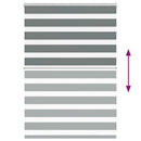 vidaXL zebrafüggönnyel sötét szürke szövetszélesség 110,9cm poliészter