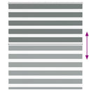 vidaXL zebrafüggönnyel sötét szürke szövetszélesség 130,9cm poliészter