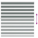 vidaXL zebrafüggönnyel sötét szürke szövetszélesség 135,9cm poliészter