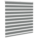 vidaXL zebrafüggönnyel sötét szürke szövetszélesség 140,9cm poliészter
