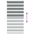 vidaXL zebrafüggönnyel sötét szürke szövetszélesség 75,9 cm poliészter