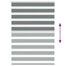 vidaXL zebrafüggönnyel sötét szürke szövetszélesség 95,9 cm poliészter
