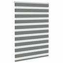 vidaXL zebrafüggönnyel sötét szürke szövetszélesség 100,9cm poliészter