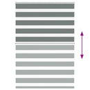 vidaXL zebrafüggönnyel sötét szürke szövetszélesség 100,9cm poliészter