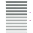 vidaXL zebrafüggönnyel sötét szürke szövetszélesség 110,9cm poliészter
