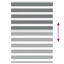 vidaXL zebrafüggönnyel sötét szürke szövetszélesség 125,9cm poliészter
