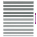 vidaXL zebrafüggönnyel sötét szürke szövetszélesség 130,9cm poliészter
