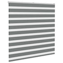 vidaXL zebrafüggönnyel sötét szürke szövetszélesség 140,9cm poliészter