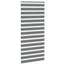 vidaXL zebrafüggönnyel sötét szürke szövetszélesség 110,9cm poliészter