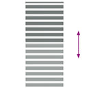 vidaXL zebrafüggönnyel sötét szürke szövetszélesség 110,9cm poliészter