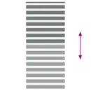 vidaXL zebrafüggönnyel sötét szürke szövetszélesség 110,9cm poliészter