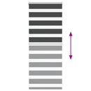 vidaXL zebrafüggönnyel fekete szövetszélesség 60,9 cm poliészter