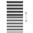 vidaXL zebrafüggönnyel fekete szövetszélesség 65,9 cm poliészter