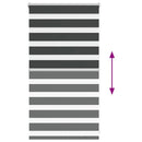 vidaXL zebrafüggönnyel fekete szövetszélesség 70,9 cm poliészter