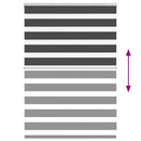 vidaXL zebrafüggönnyel fekete szövetszélesség 95,9 cm poliészter
