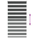vidaXL zebrafüggönnyel fekete szövetszélesség 75,9 cm poliészter