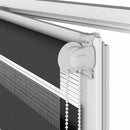 vidaXL zebrafüggönnyel fekete szövetszélesség 105,9 cm poliészter