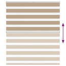 vidaXL zebrafüggönnyel homokbarna szövetszélesség 130,9 cm poliészter