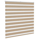 vidaXL zebrafüggönnyel homokbarna szövetszélesség 135,9 cm poliészter