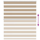 vidaXL zebrafüggönnyel homokbarna szövetszélesség 120,9 cm poliészter