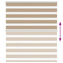 vidaXL zebrafüggönnyel homokbarna szövetszélesség 125,9 cm poliészter