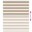 vidaXL zebrafüggönnyel homokbarna szövetszélesség 130,9 cm poliészter