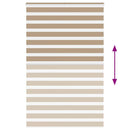 vidaXL zebrafüggönnyel homokbarna szövetszélesség 135,9 cm poliészter