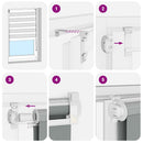 vidaXL zebrafüggönnyel márványbézs szövetszélesség 85,9 cm poliészter