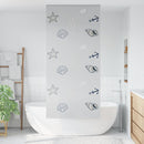 vidaXL zuhanyzó redőny 110x240 cm szövet szélessége 106 cm
