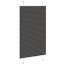 vidaXL pliszírozott redőny fekete 75x100 cm szövetszélesség 74,4 cm