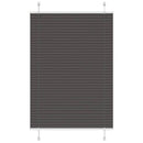 vidaXL pliszírozott redőny fekete 85x100 cm szövetszélesség 84,4 cm