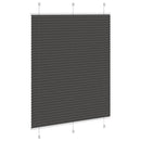 vidaXL pliszírozott redőny fekete 105x100 cm szövetszélesség 104,4 cm