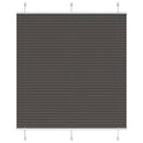 vidaXL pliszírozott redőny fekete 115x100 cm szövetszélesség 114,4 cm