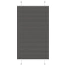 vidaXL pliszírozott redőny fekete 70x150 cm szövetszélesség 69,4 cm