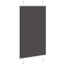 vidaXL pliszírozott redőny fekete 80x150 cm szövetszélesség 79,4 cm